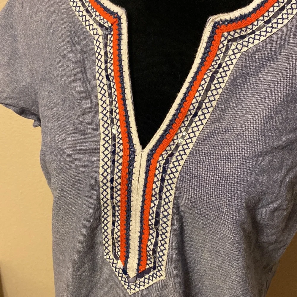 Mudpie Short Sleeve Denim Dress - Picture 4 of 8